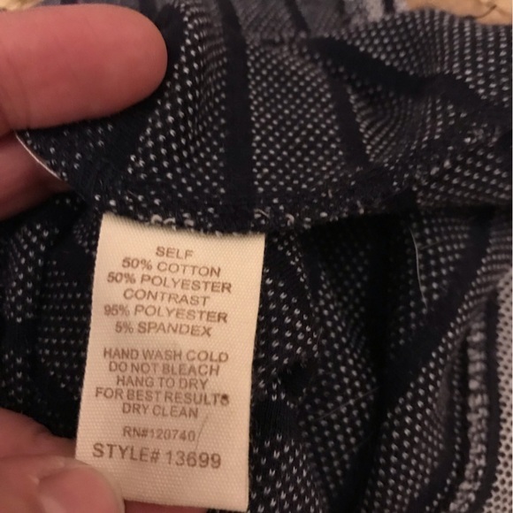 MYSTREE sleeveless striped dress. Size L. Navy blue and grey. - Picture 6 of 6